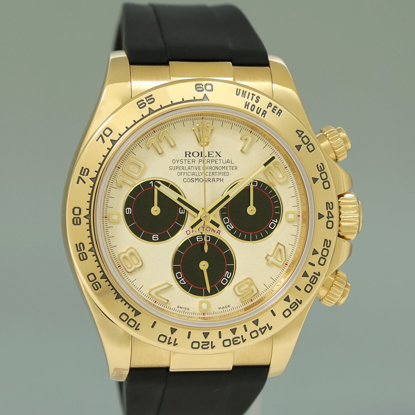2009 MINT Rolex 116518 Daytona Cosmograph White Panda Yellow Gold Watch Box