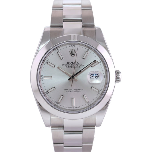 2025 MINT CPO PAPERS Rolex DateJust 41 Steel 126300 Silver Dial Oyster 41mm Watch Box