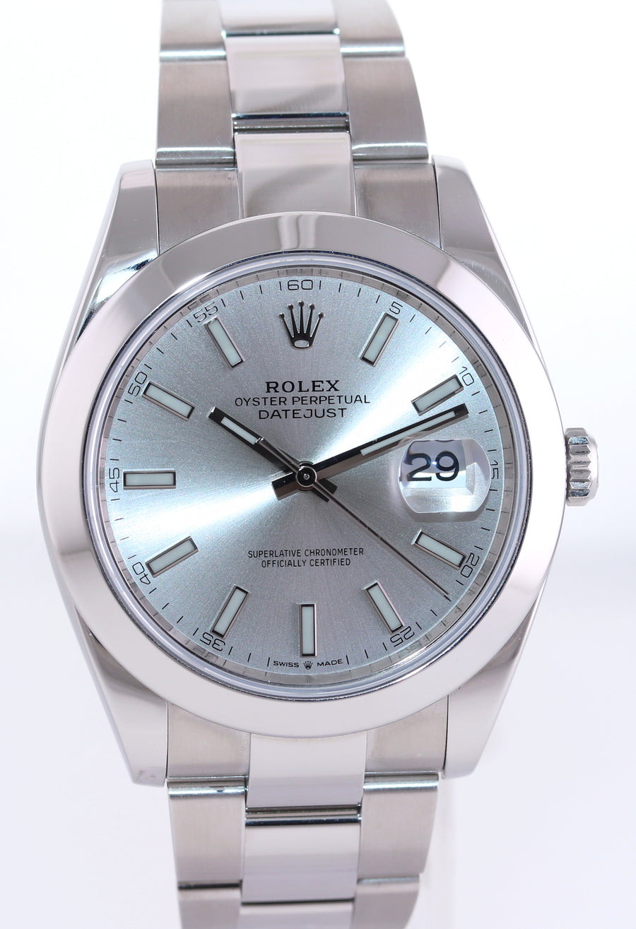 2023 NEW PAPERS Rolex DateJust 41 Steel 126300 Silver Dial Oyster 41mm Watch Box