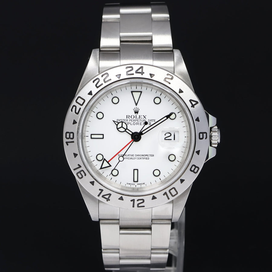 2002 MINT PAPERS Rolex Explorer II White 16570 40mm Polar Watch Box