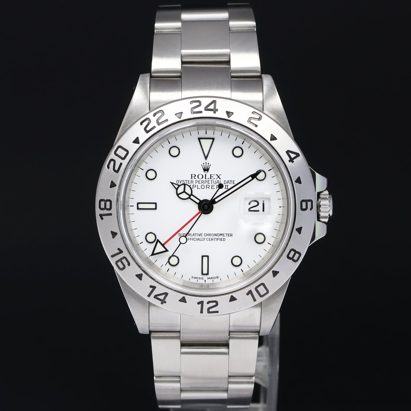 2001 MINT Rolex Explorer II White 16570 40mm Polar GMT SEL Holes Watch Box