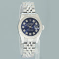 2014 MINT Ladies Rolex DateJust 179174 Blue Roman Jubilee 26mm Watch Box