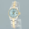 Ladies Rolex Datejust 6517 18K Yellow Gold Blue Diamond 26mm Watch Box