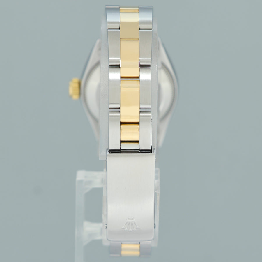Ladies Rolex Datejust 6517 18K Yellow Gold Blue Diamond 26mm Watch Box