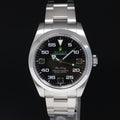 MINT 2020 Rolex 116900 Airking Black Arabic Dial 40mm Steel Green Watch Box