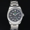 MINT 2017 PAPERS Rolex Air King 116900 Black Arabic Dial 40mm Steel Green Watch Box
