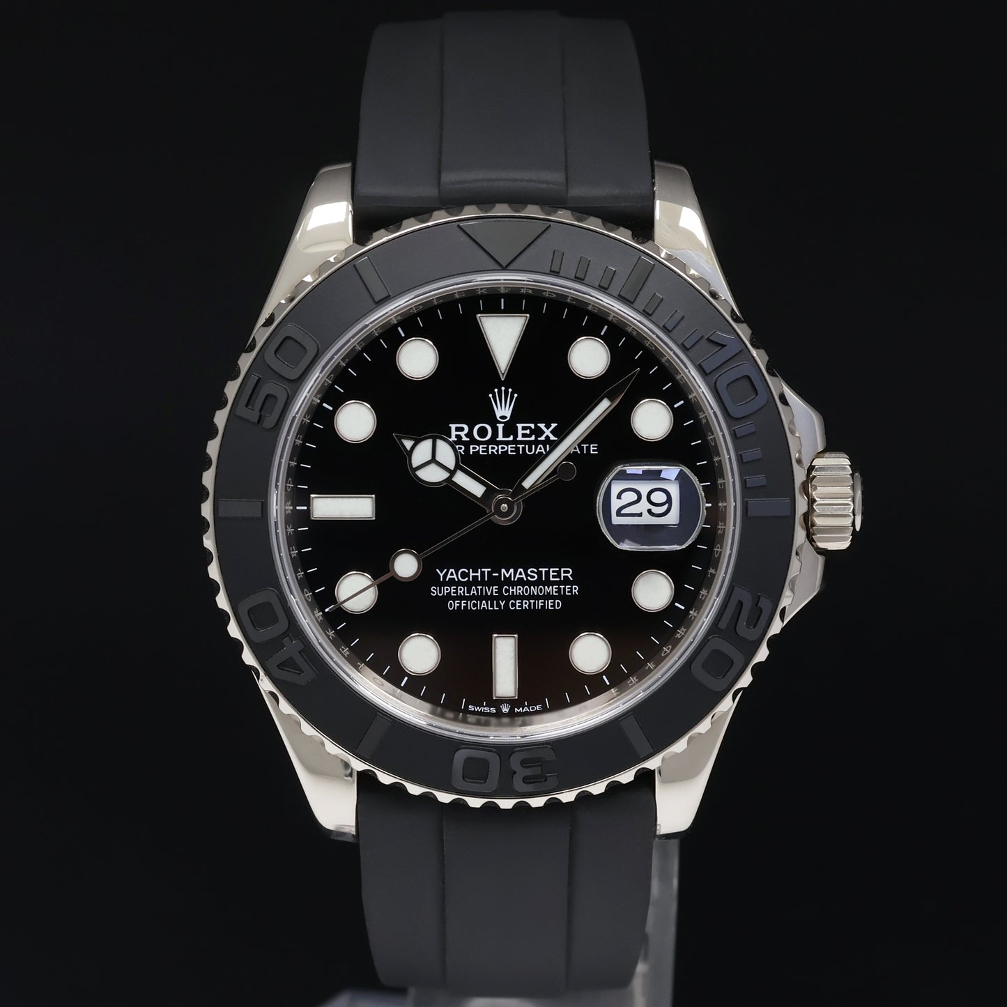 2022 NEW PAPERS Rolex Yacht-Master 226659 White Gold 42mm Oysterflex Watch Box