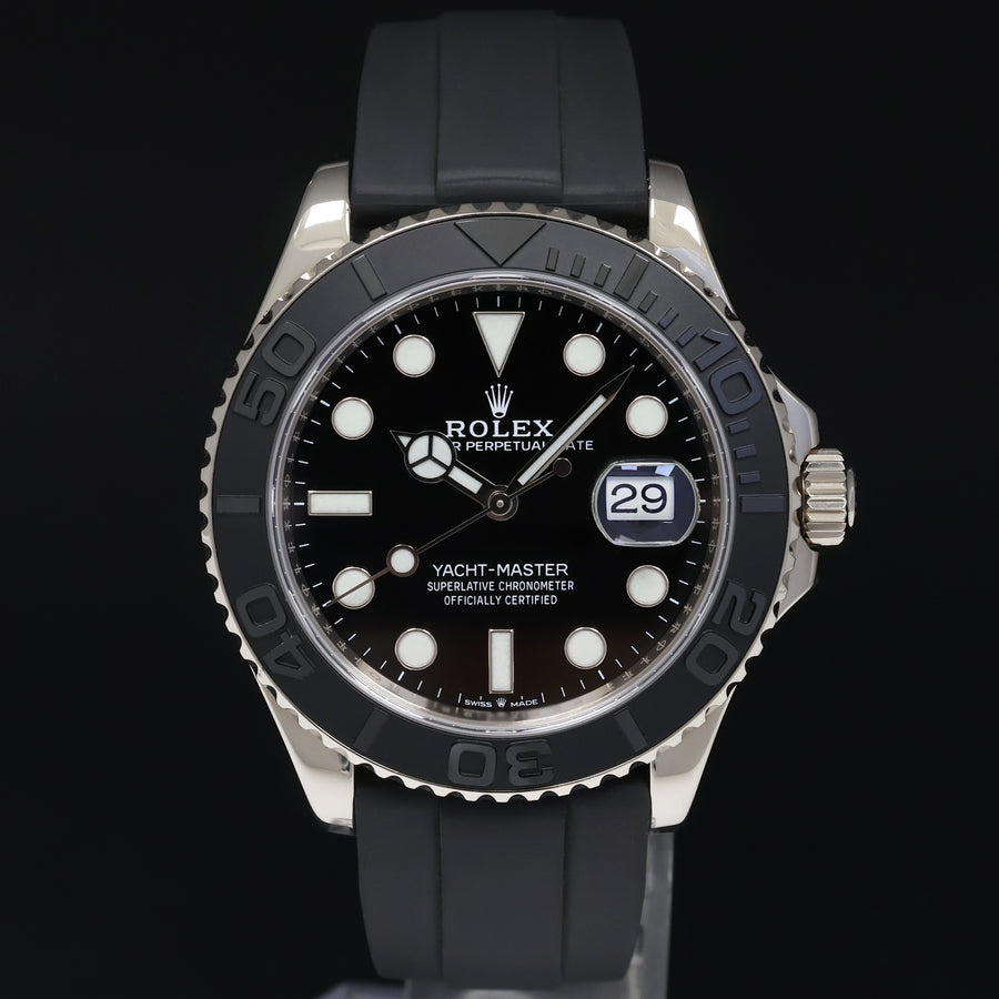 2022 NEW PAPERS Rolex Yacht-Master 226659 White Gold 42mm Oysterflex Watch Box