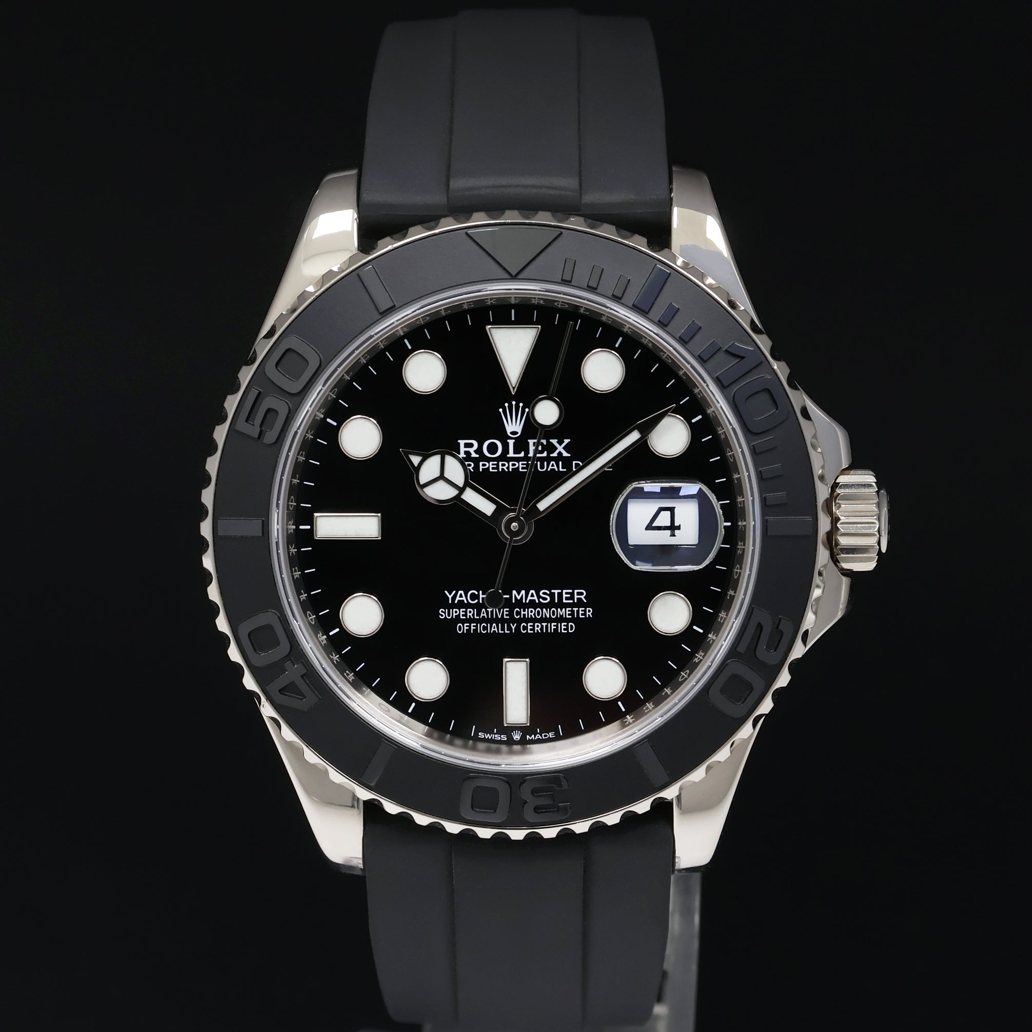 MINT 2023 Rolex Yacht-Master 226659 White Gold 42mm Oysterflex Rubber Watch Box