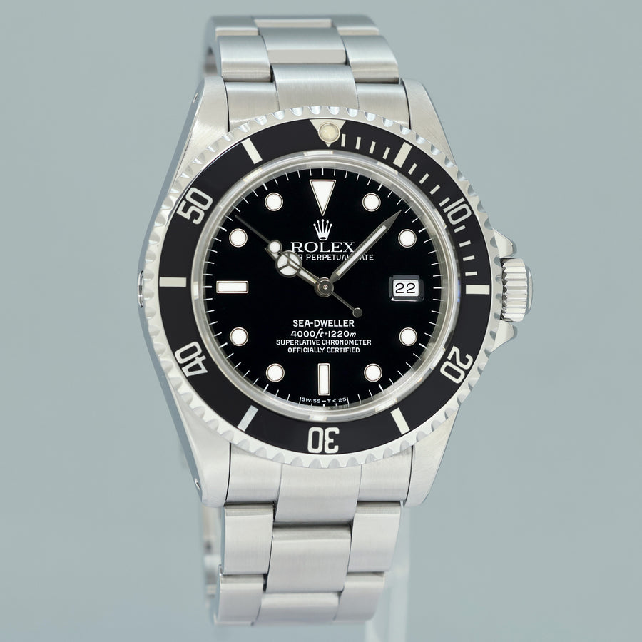 1993 PAPERS PAPERS MINT Rolex Sea-Dweller Steel 16600 Black 40mm Watch Box
