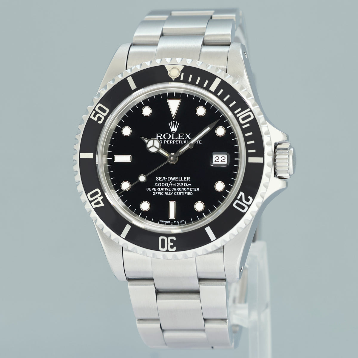 1993 PAPERS PAPERS MINT Rolex Sea-Dweller Steel 16600 Black 40mm Watch Box