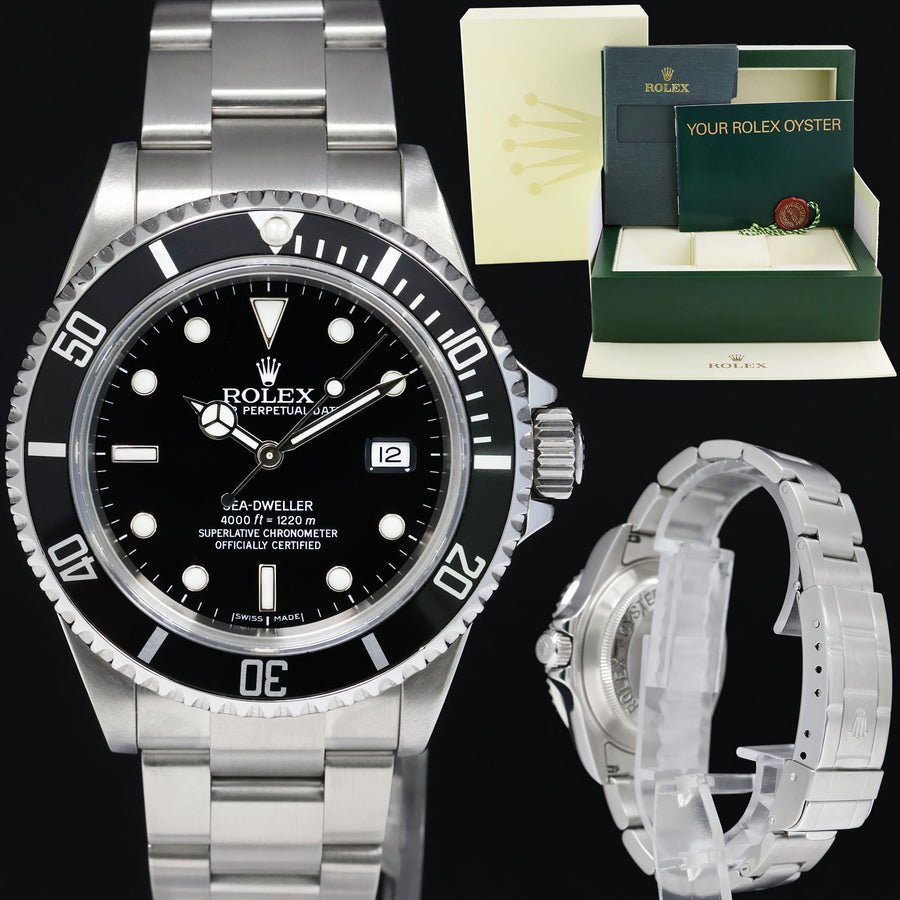 2005 MINT Rolex Sea-Dweller Steel 16600 Black Dial Date 40mm Watch Box