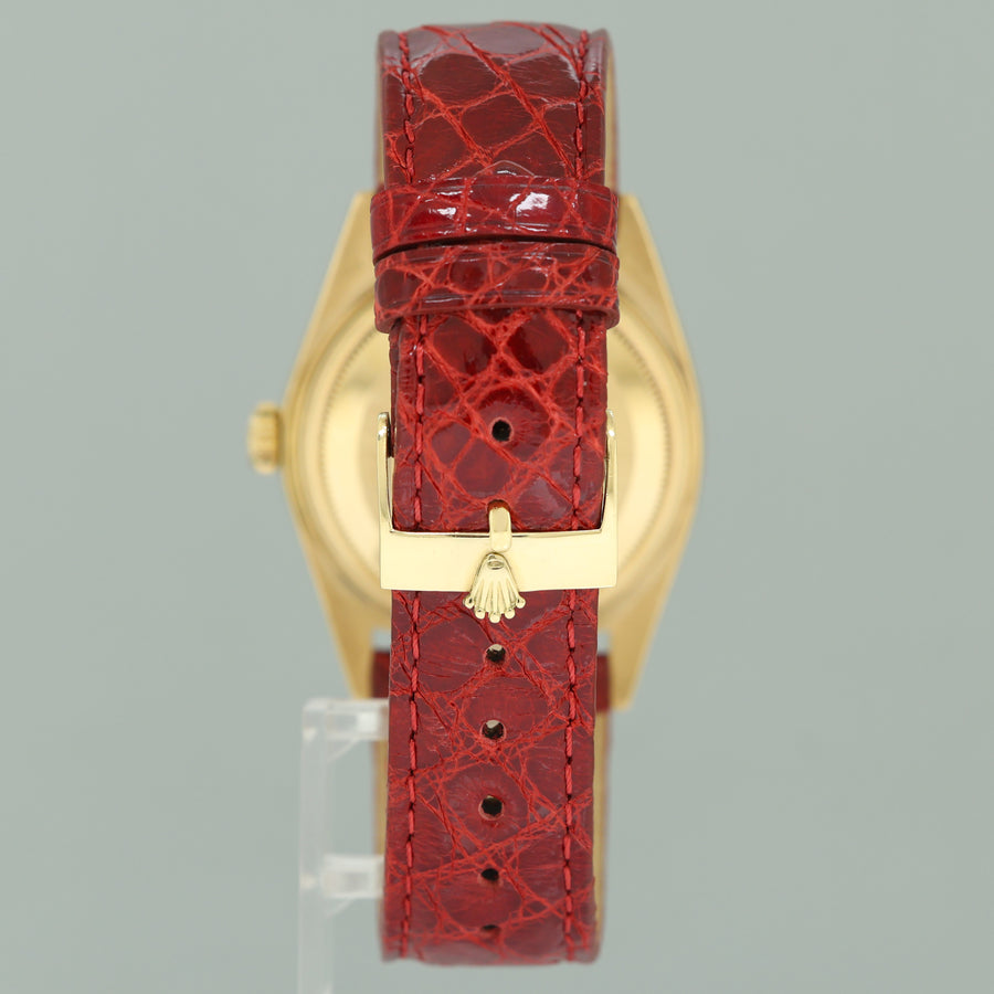 MINT Rolex Day-Date President 1803 Champagne Pie Pan Diamond Yellow Gold 36mm Watch