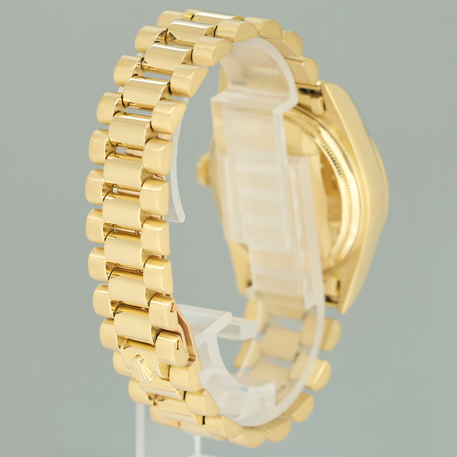 Rolex President Day-Date Blue Stick 18038 Quickset Yellow Gold Watch Box