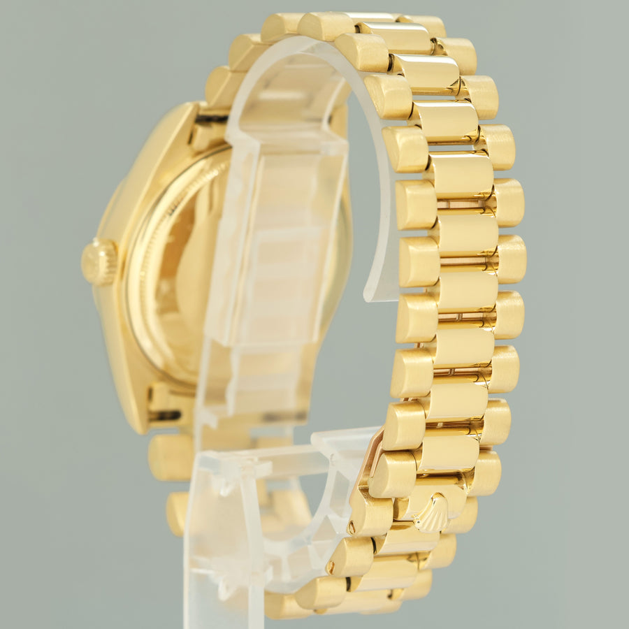 Rolex President Day-Date Blue Stick 18038 Quickset Yellow Gold Watch Box