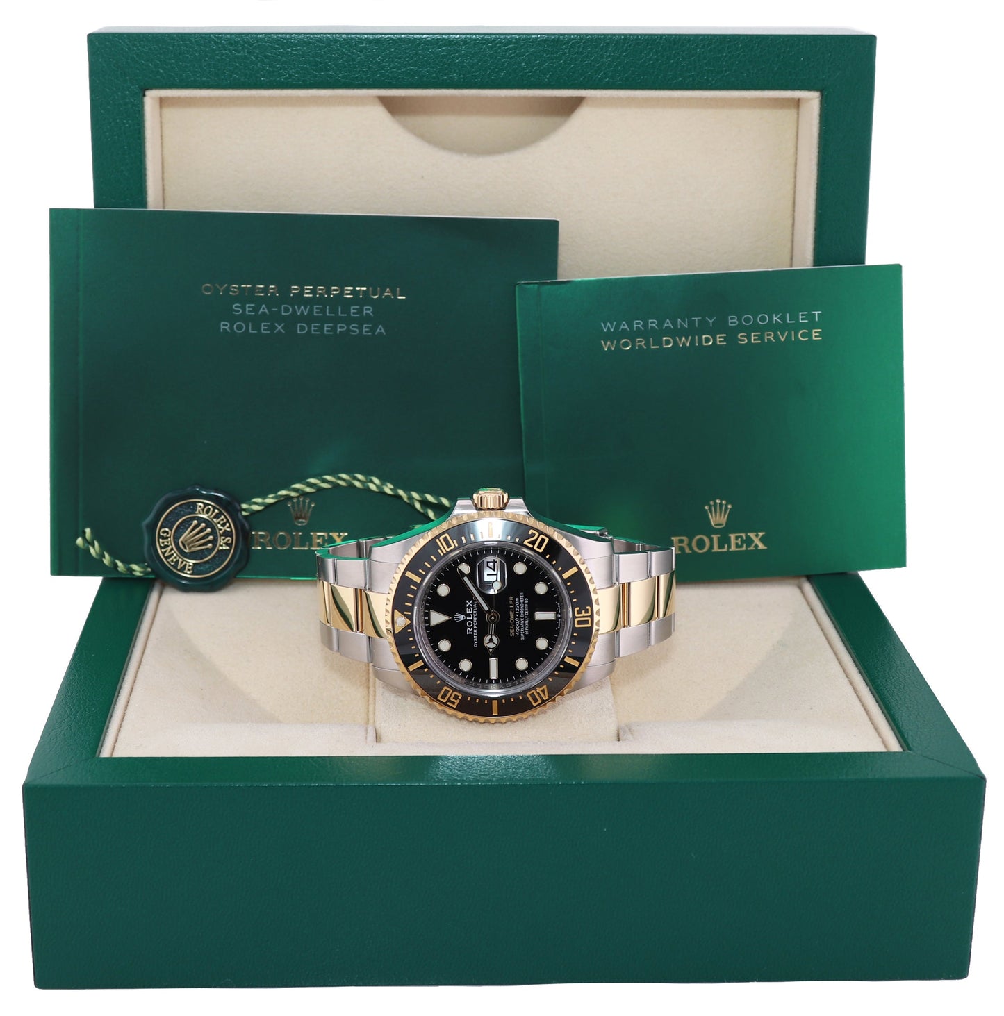 2022 MINT Rolex Sea-Dweller 43mm Two-Tone Yellow Gold 126603 Steel Black Watch