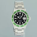 PAPERS MINT 2007 Rolex Kermit Green Anniversary 40mm Submariner 16610LV Watch Box