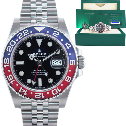 2023 NEW PAPERS Rolex 126710 BLRO GMT Master PEPSI Blue Ceramic Jubilee Watch