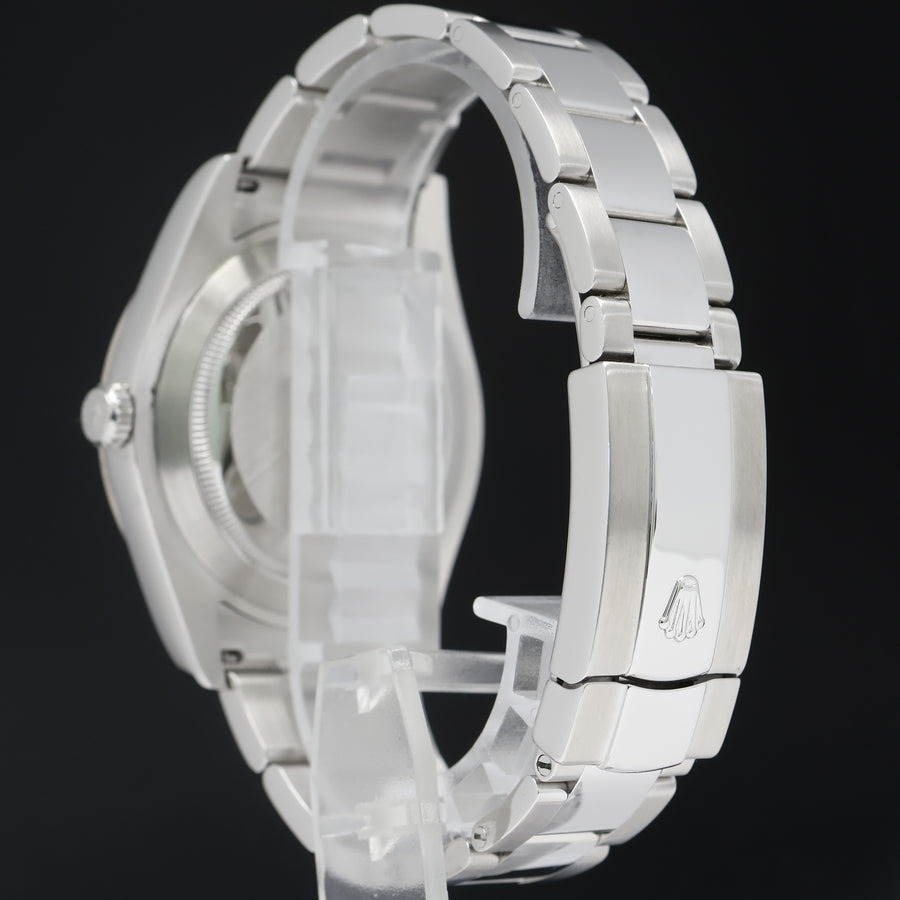 2016 MINT Rolex Datejust 2 41mm Silver Diamond 116334 White Gold Fluted Watch Box