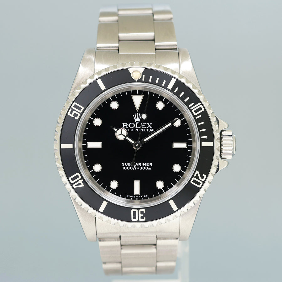 MINT 1997 Rolex Submariner No-Date 2 Line Tritium Dial 14060 Steel Black 40mm Watch Box