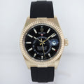 2022 MINT Rolex Sky-Dweller Yellow Gold Black Oysterflex 326238 Watch Box