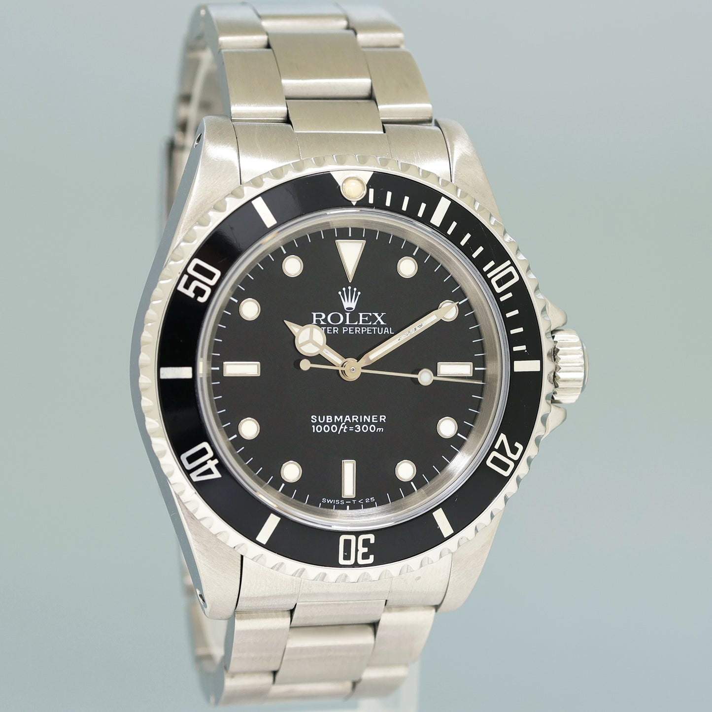 MINT 1997 Rolex Submariner No-Date 2 Line Tritium Dial 14060 Steel Black 40mm Watch Box