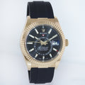 2022 MINT Rolex Sky-Dweller Yellow Gold Black Oysterflex 326238 Watch Box