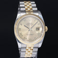 PAPERS 2017 MINT Rolex 116233 DateJust Jubilee Two Tone Gold Champagne Roman 36mm Watch
