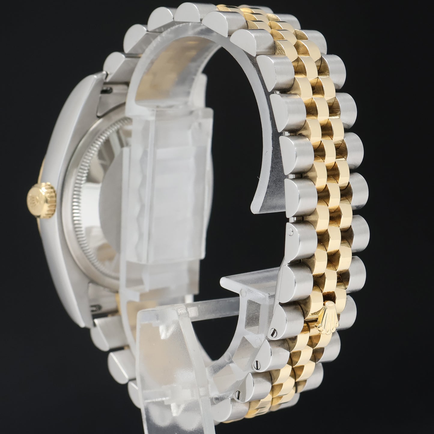 2014 MINT Rolex DateJust Jubilee Two Tone Gold Champagne Roman 36mm 116233 Watch