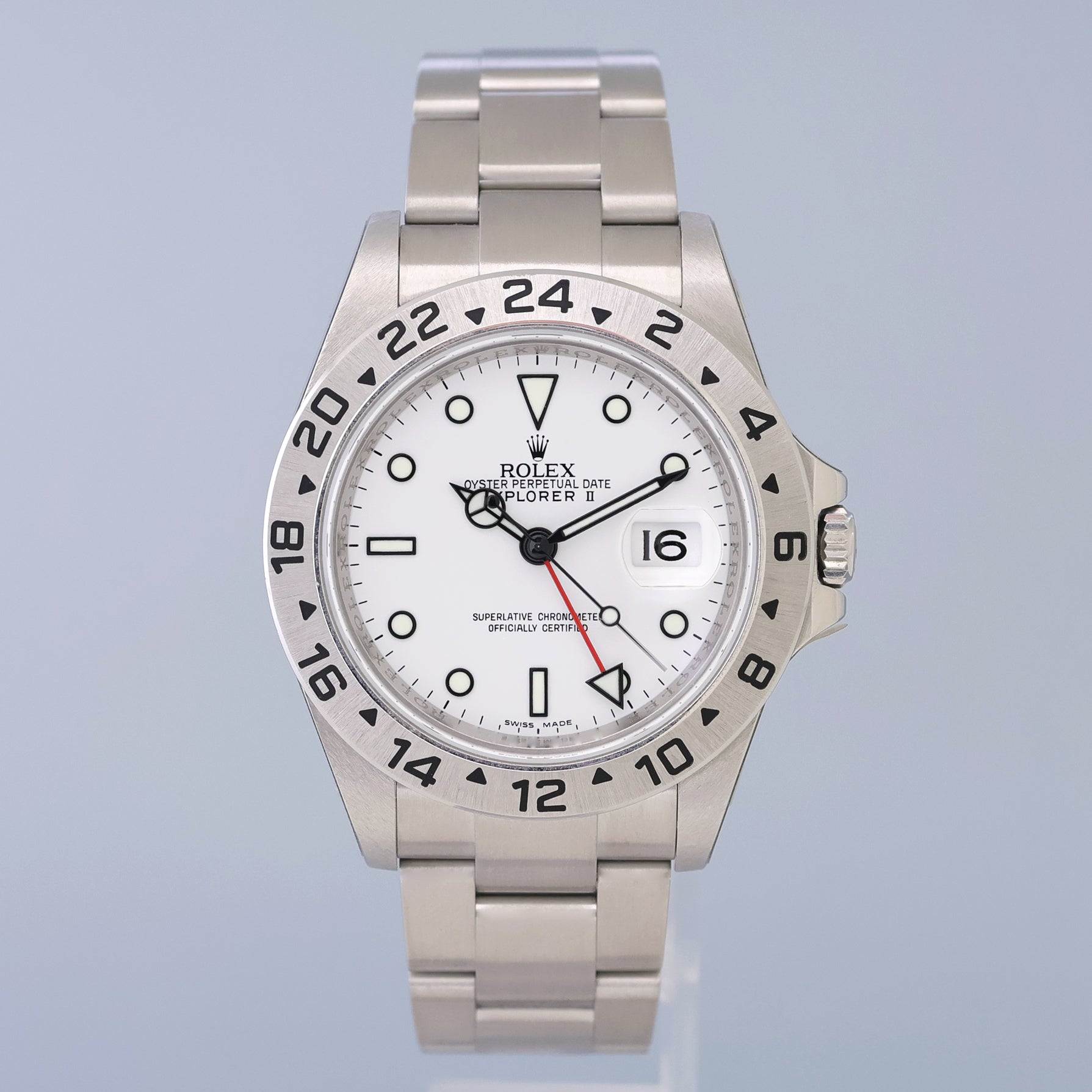 STICKERS NOS NEW 2010 Rolex Explorer II 16570 Polar White Dial Steel 40mm 3186 Watch