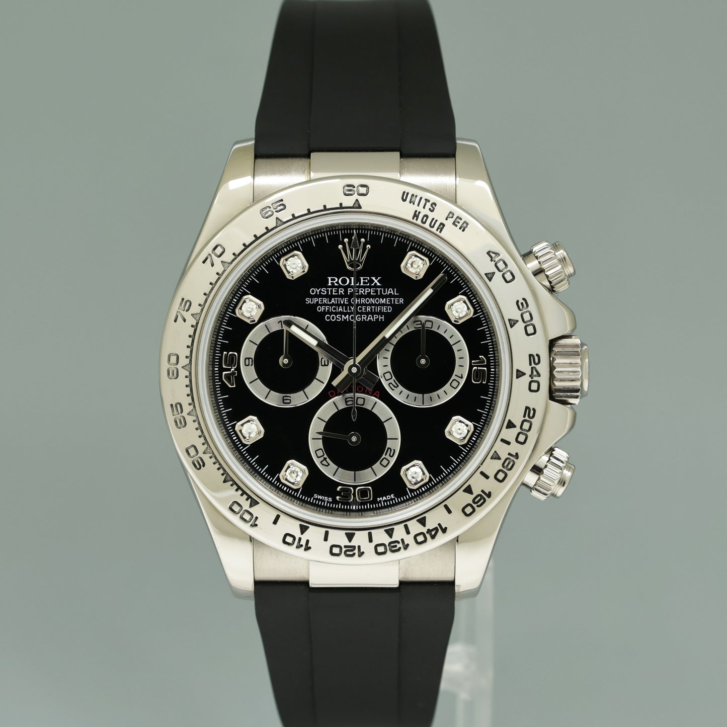 MINT 2008 Rolex Daytona White Gold 116519 Black Diamond 40mm Watch Box