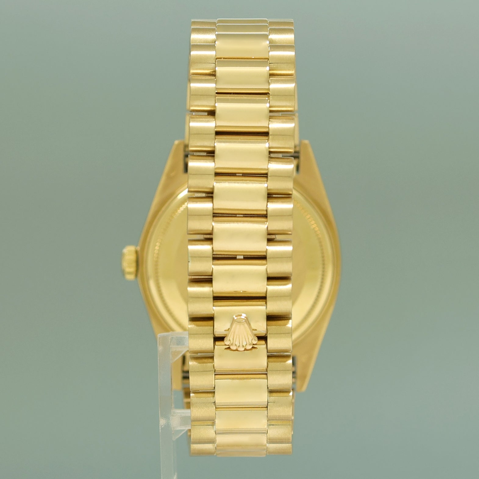 Rolex 36mm President Day Date Black Onyx Diamond 18038 Quick Set Gold 36mm Watch