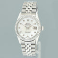 MINT DIAMOND Bezel Rolex DateJust 36mm Mother of Pearl 16014 Steel Jubilee Watch Box