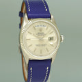 Rolex Day-Date President Pie Pan Silver Stick 36mm 1803 White Gold Leather Watch Box