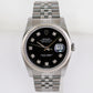 2015 MINT Rolex DateJust Steel White Gold Black Diamond 116234 Jubilee Watch Box