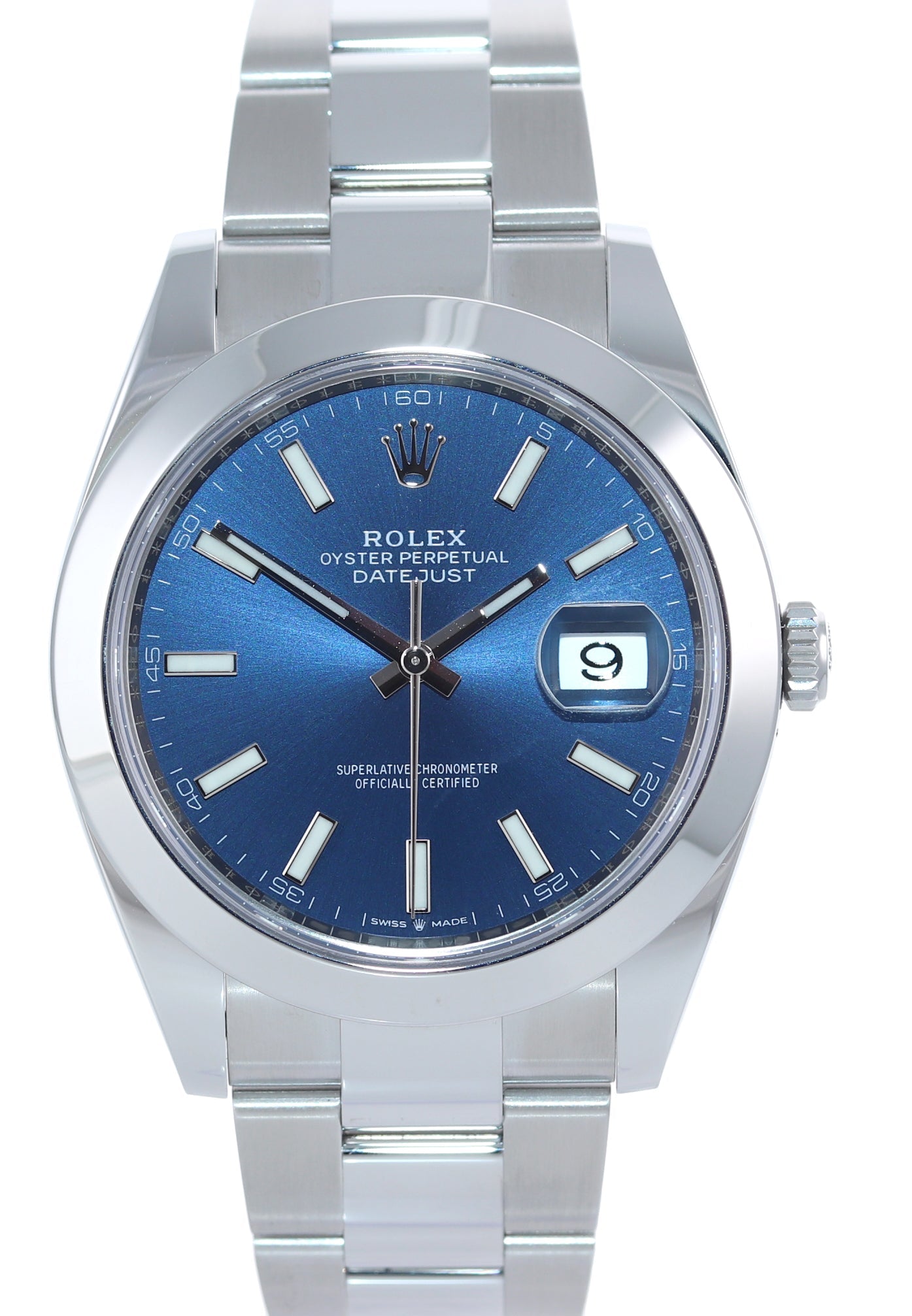 2024 MINT Rolex DateJust 41 Steel 126300 Blue Dial Oyster 41mm Watch Box