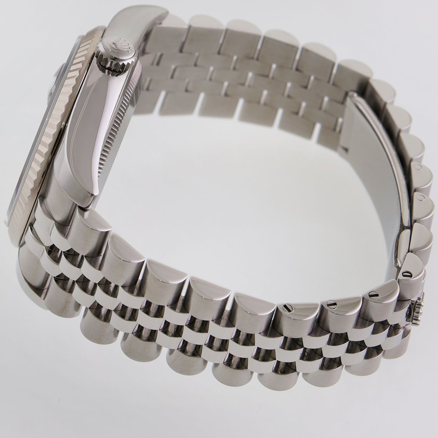 2015 MINT Rolex DateJust Steel White Gold Black Diamond 116234 Jubilee Watch Box