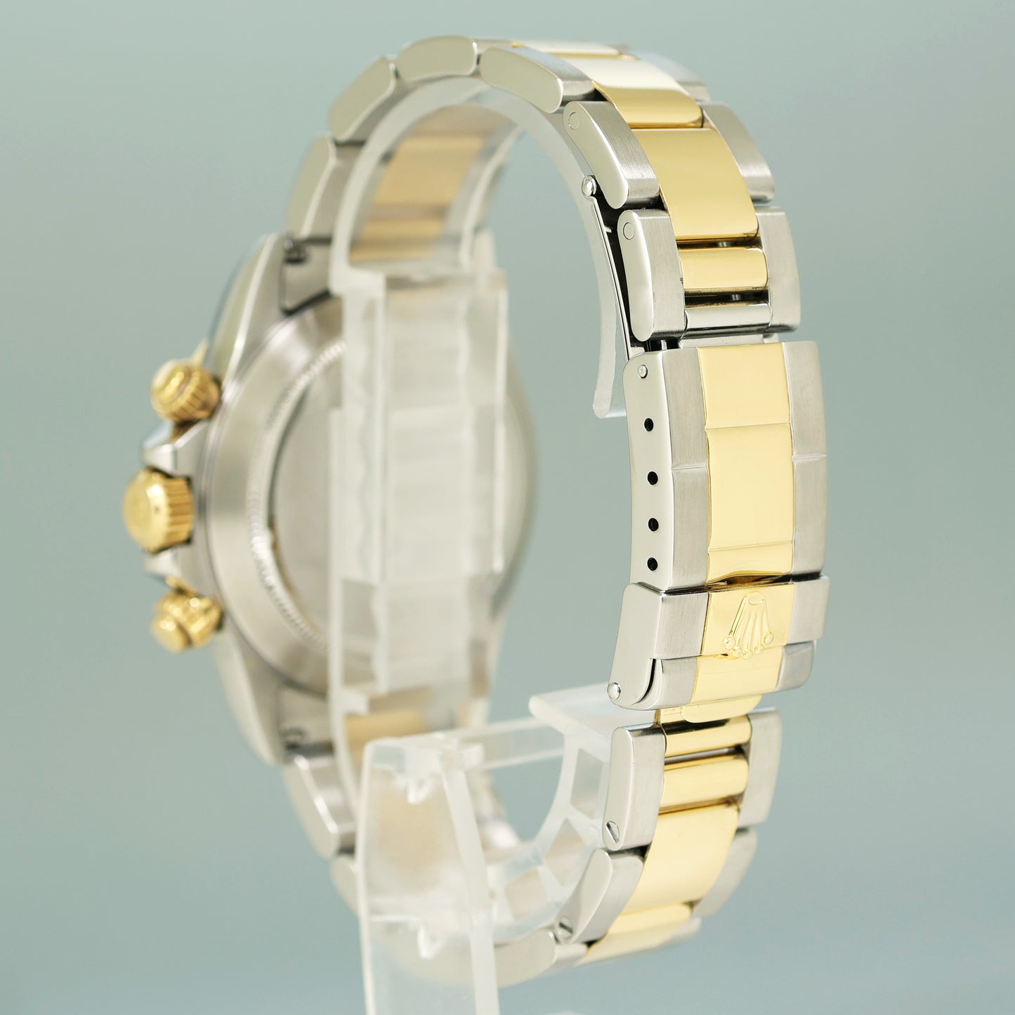 1999 MINT Rolex Daytona 16523 Zenith Two Tone Yellow Gold White Diamond Watch Box