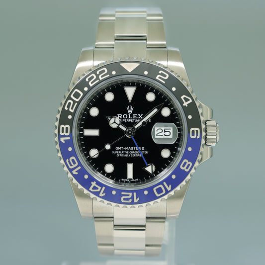 MINT Papers Rolex GMT Master II 116710 BLNR Steel Ceramic Batman Blue Watch
