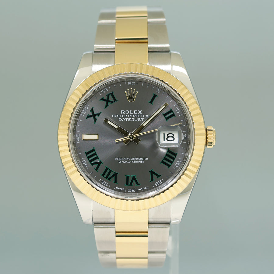 MINT PAPERS 126333 Rolex DateJust 41 Two Tone Yellow Gold Wimbledon Watch Box