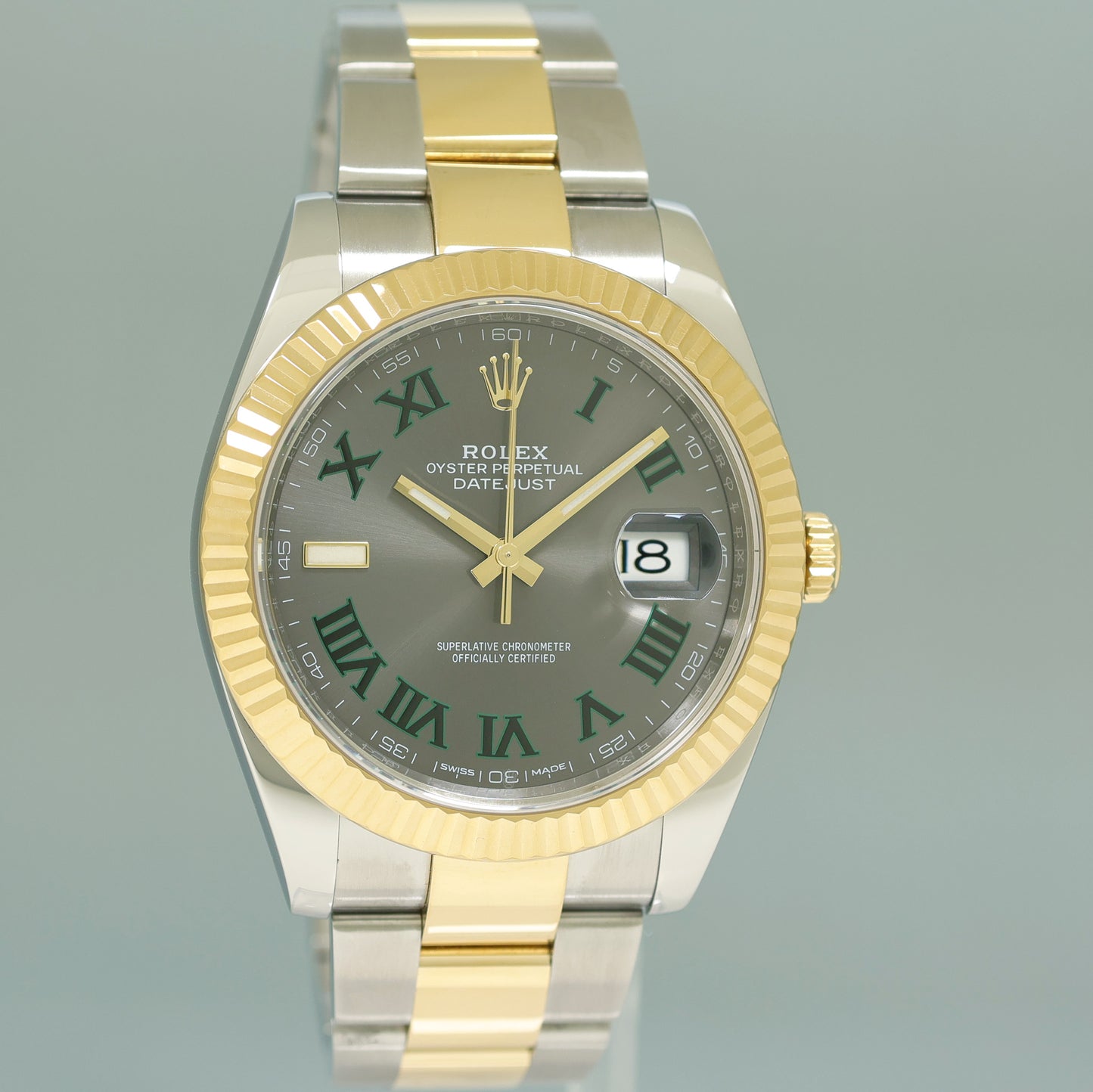 MINT PAPERS 126333 Rolex DateJust 41 Two Tone Yellow Gold Wimbledon Watch Box