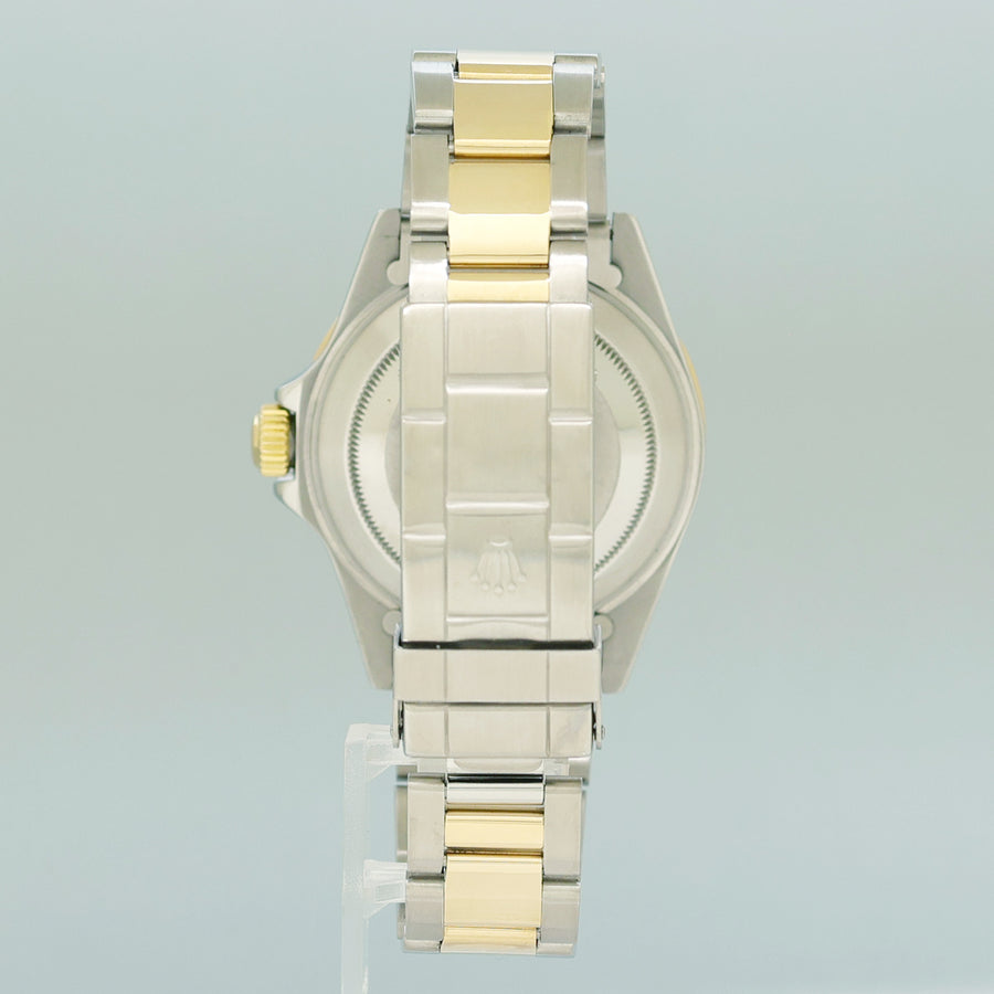 MINT Rolex Submariner 16613 Two Tone Yellow Gold Silver Serti Diamond Watch Box