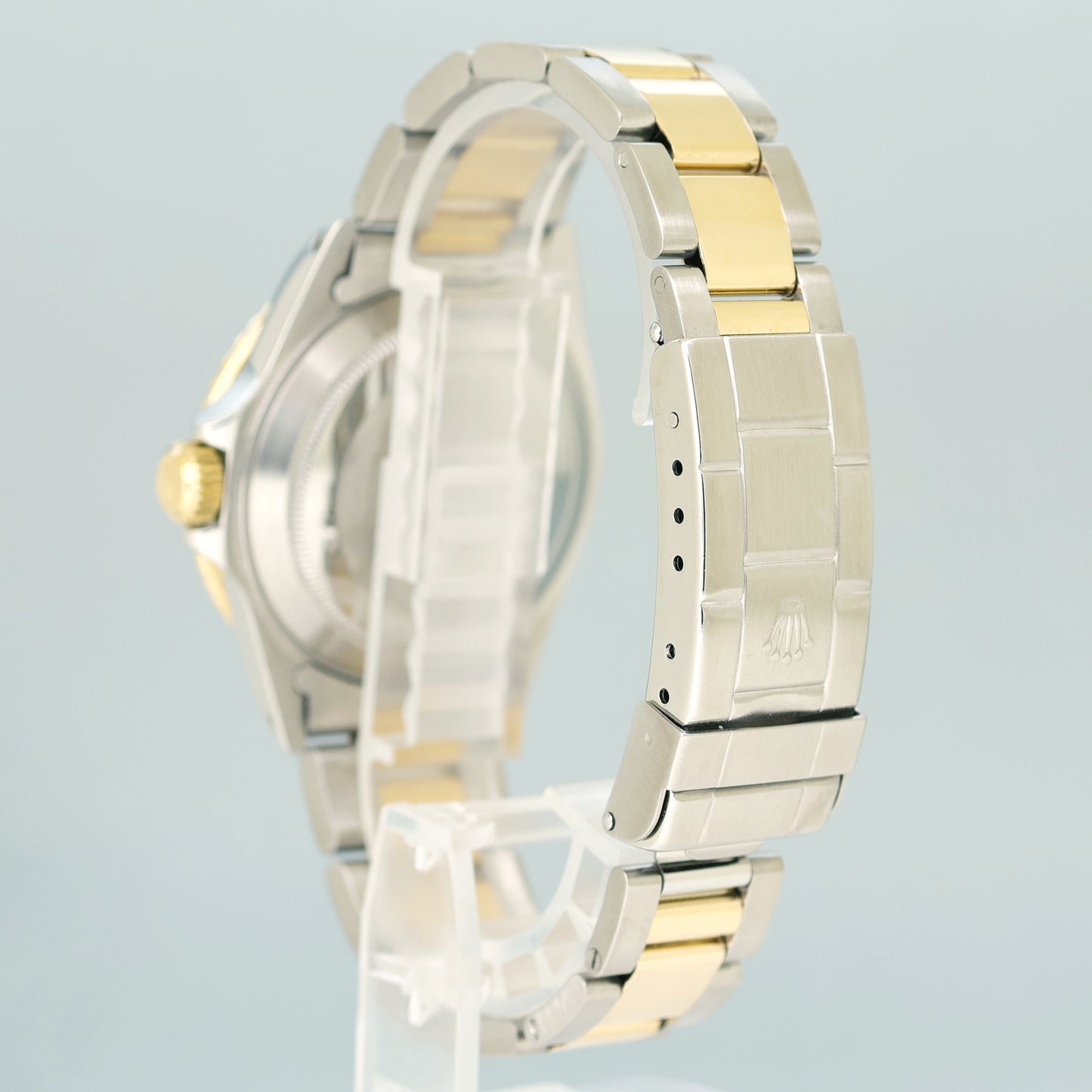 MINT Rolex Submariner 16613 Two Tone Yellow Gold Silver Serti Diamond Watch Box