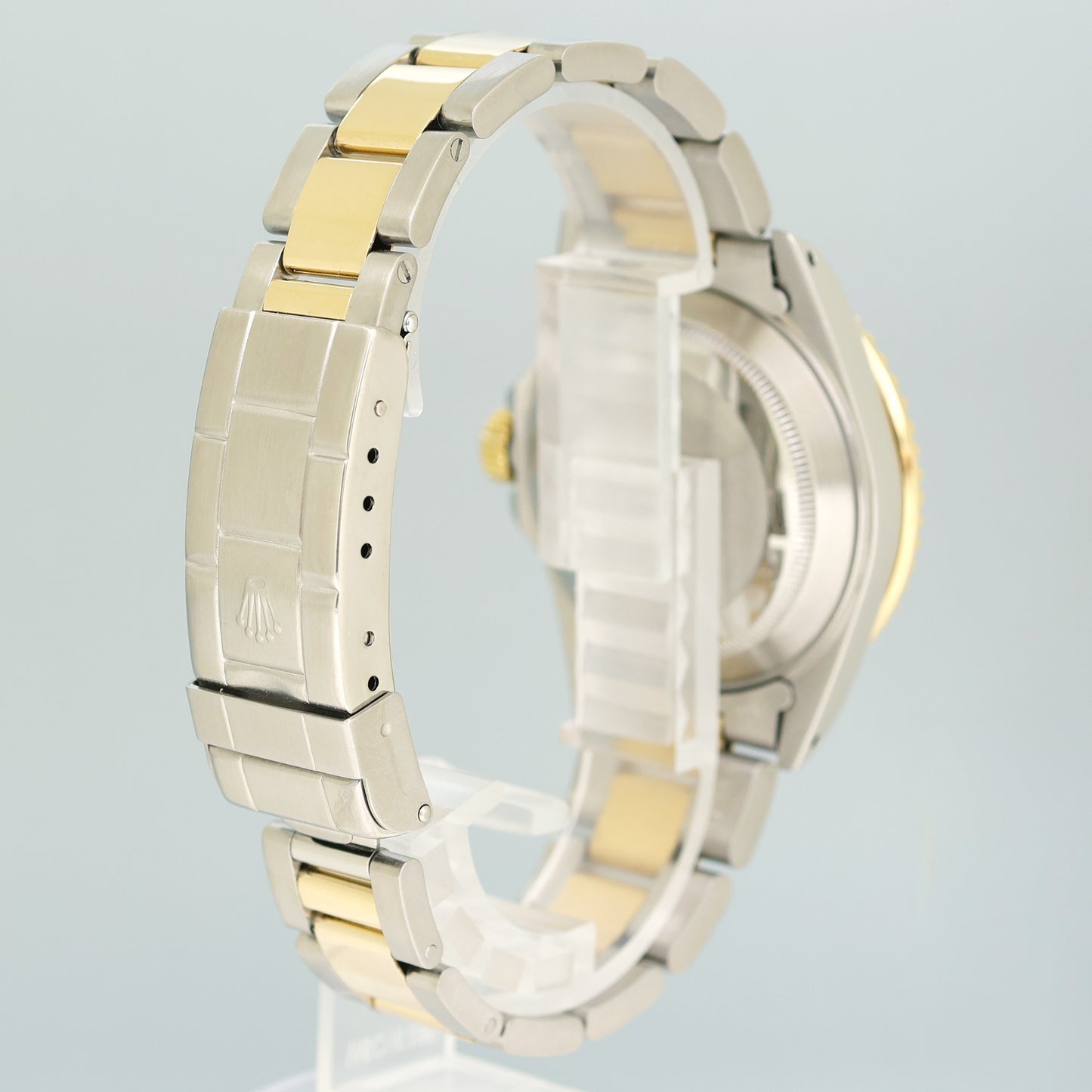 MINT Rolex Submariner 16613 Two Tone Yellow Gold Silver Serti Diamond Watch Box