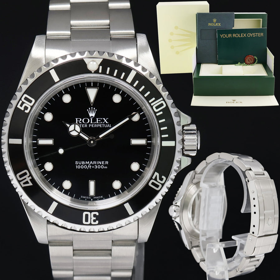 MINT Rolex Submariner No-Date 2 Line Dial 14060 Steel Black 40mm Watch Box