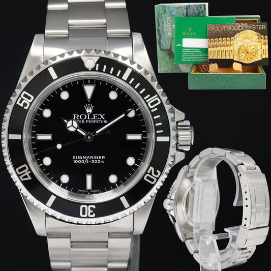 2000 MINT Rolex Submariner No-Date 2 Line Dial 14060 Steel Black 40mm Watch Box