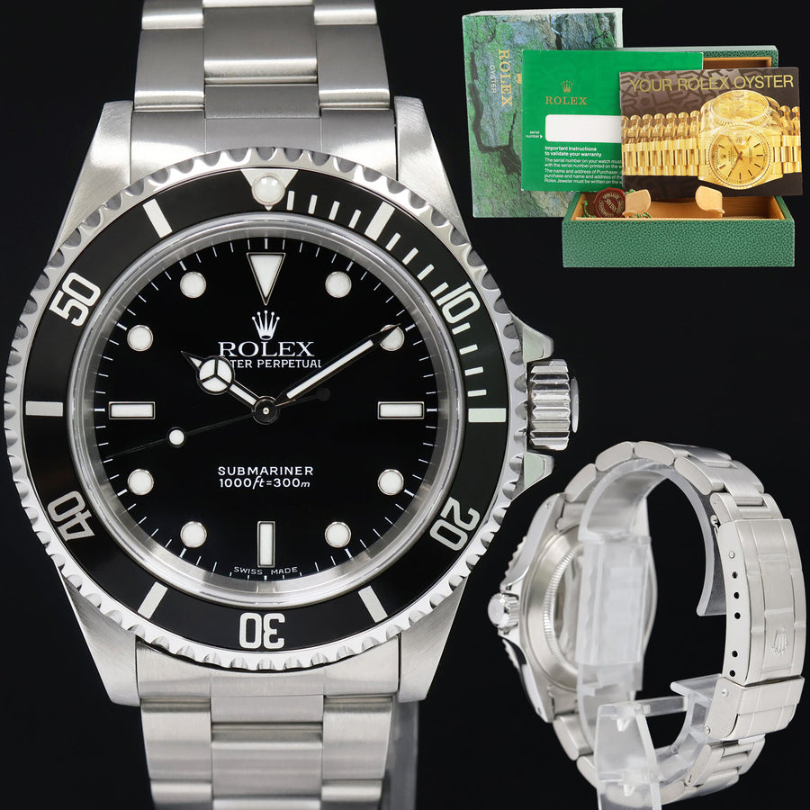 2000 MINT Rolex Submariner No-Date 2 Line Dial 14060 Steel Black 40mm Watch Box
