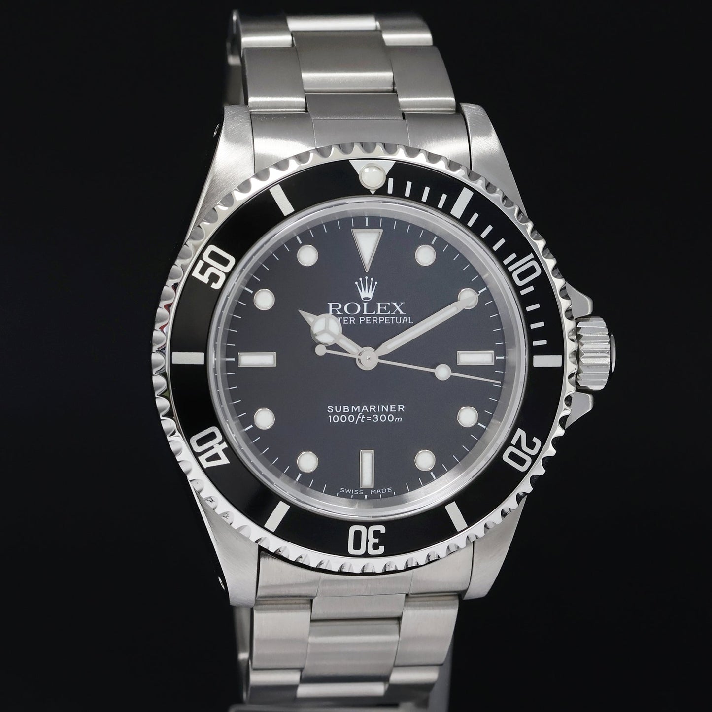 MINT Rolex Submariner No-Date 2 Line Dial 14060 Steel Black 40mm Watch Box