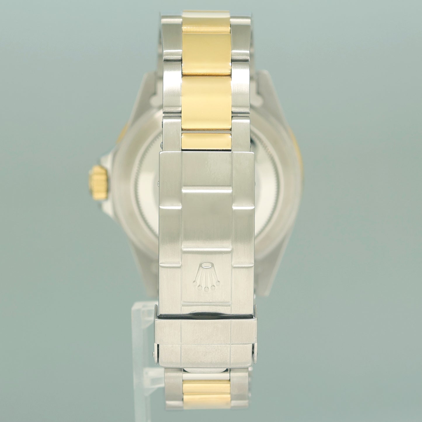 MINT Rolex Submariner 16613 Two Tone Gold Champagne Serti Diamond Watch Box