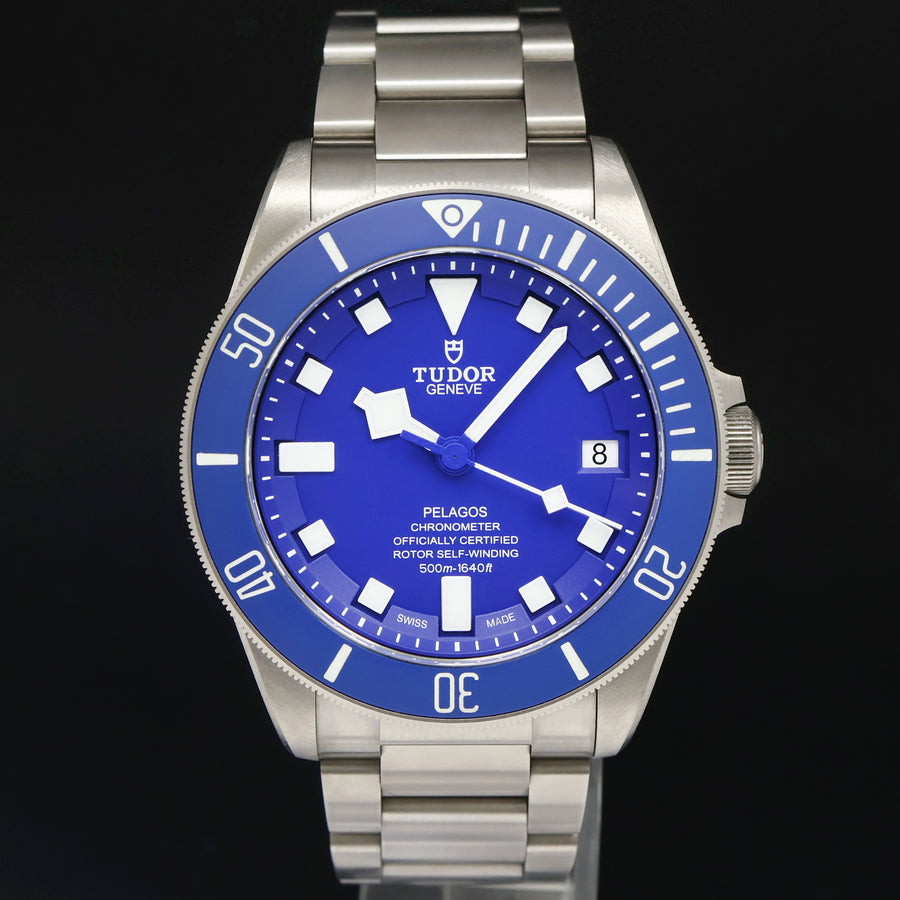 MINT Tudor Pelagos Titanium Steel 42mm 25600TB Automatic Blue Dive Watch Box